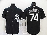 White Sox 74 Eloy Jimenez Black 2020 Nike Cool Base Jersey,baseball caps,new era cap wholesale,wholesale hats